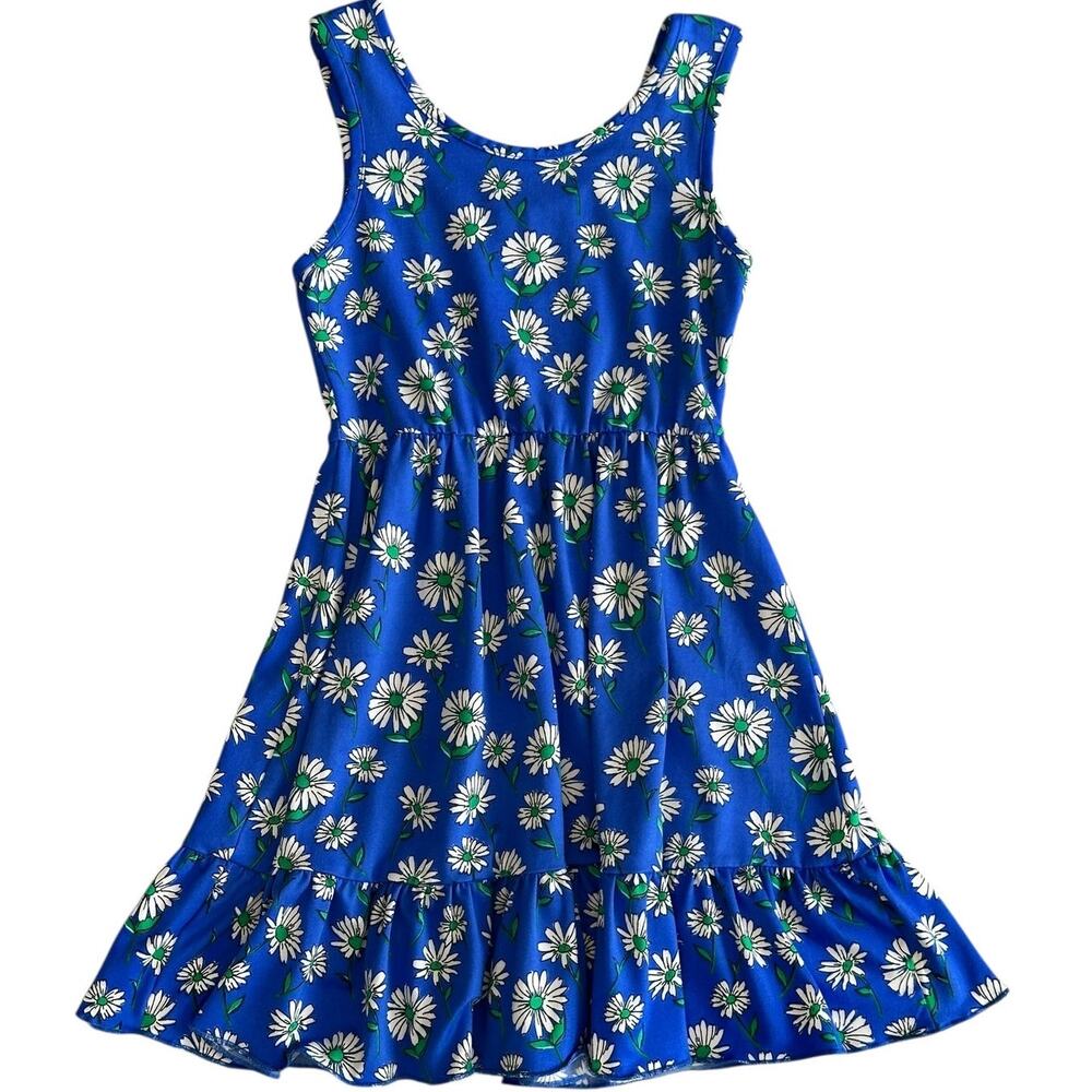 ZUNIE GIRL Blue Flower Tank Dress Size XS 4/5